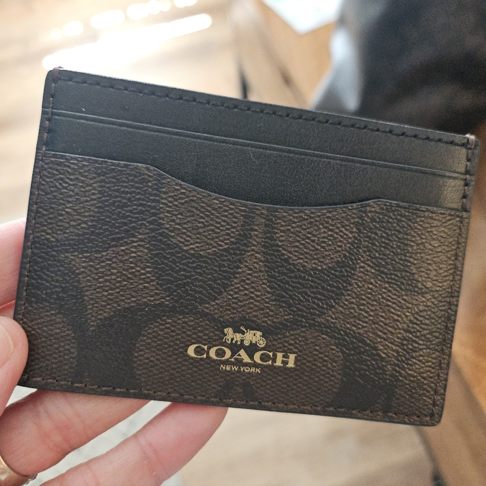 Coach Brown Wristlet and Card Holder Set - Picture 5 of 7